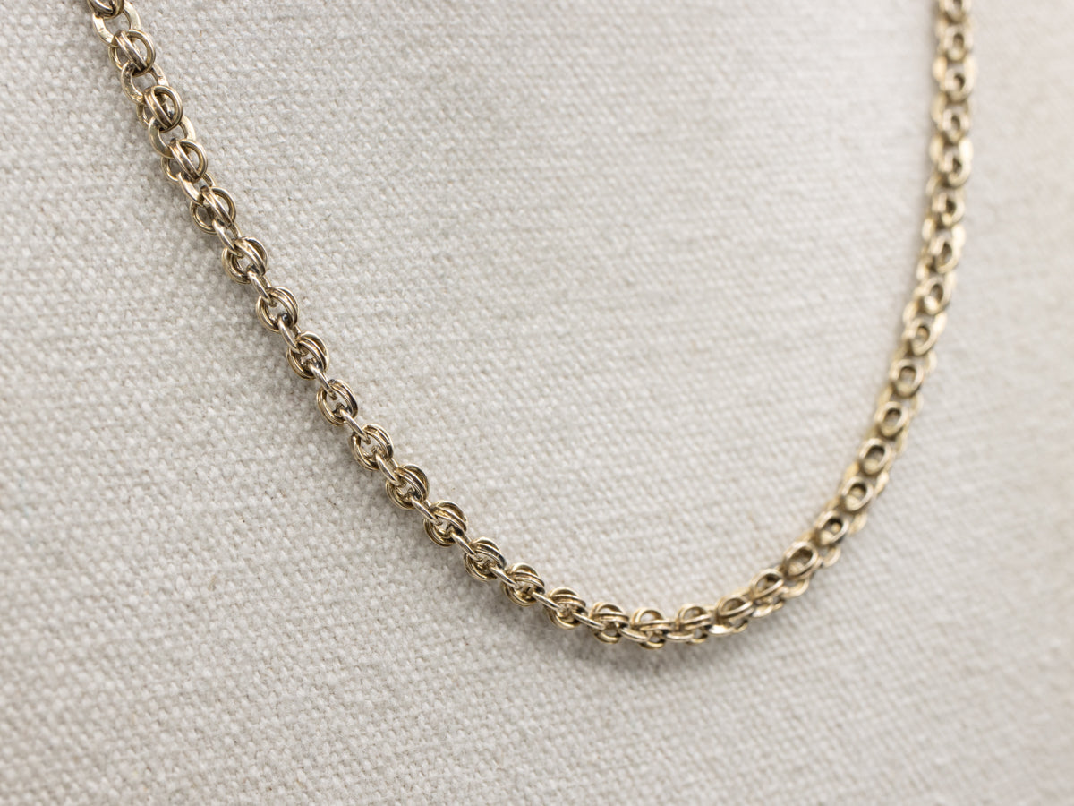 Antique 14K Yellow Gold Rolo Link Chain