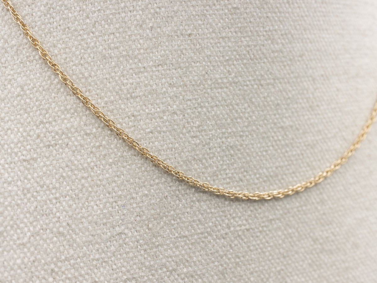 Long Yellow Gold Rope Chain