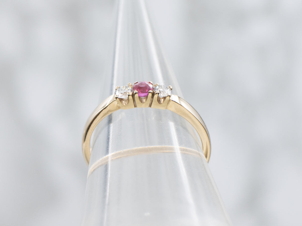 Ruby and Diamond Yellow Gold Ring