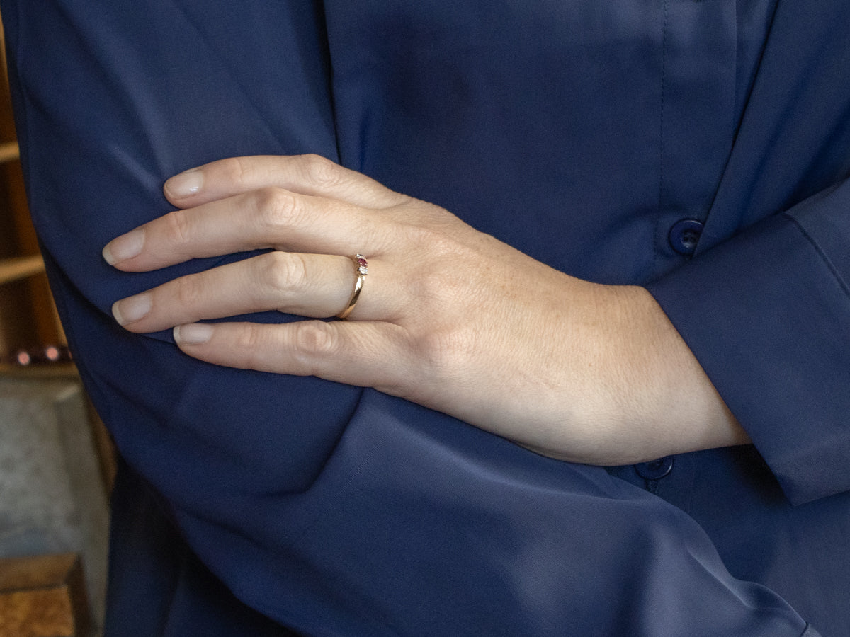 Ruby and Diamond Yellow Gold Ring
