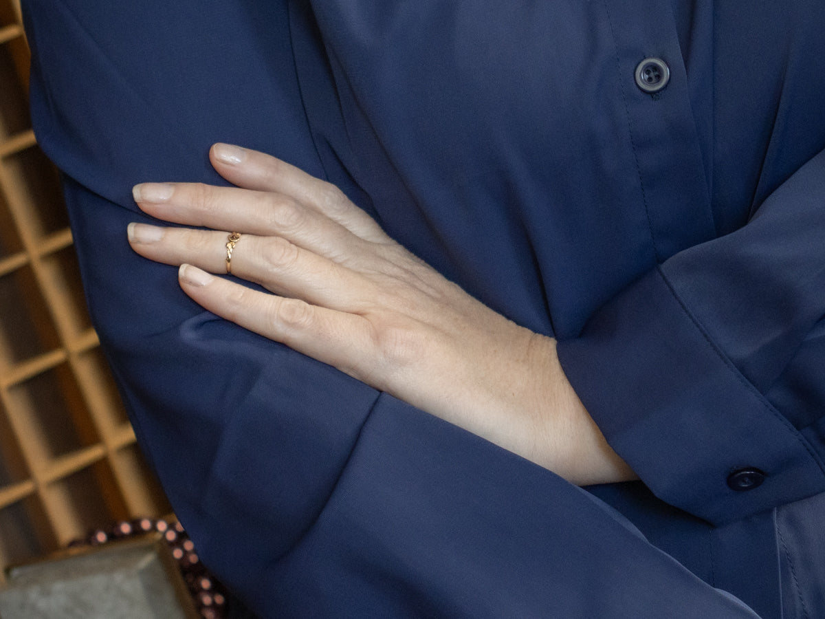 Antique Garnet Glass Doublet Band