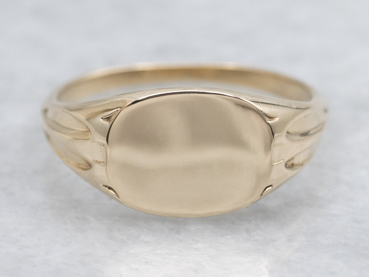 Vintage Gold East-to-West Signet Ring