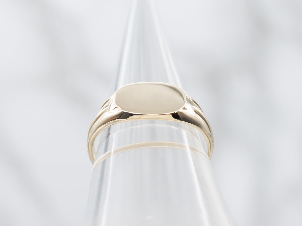 Vintage Gold East-to-West Signet Ring