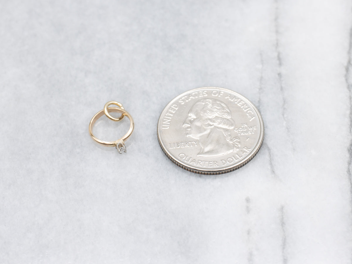Yes! Vintage Diamond Solitaire Engagement Ring Charm