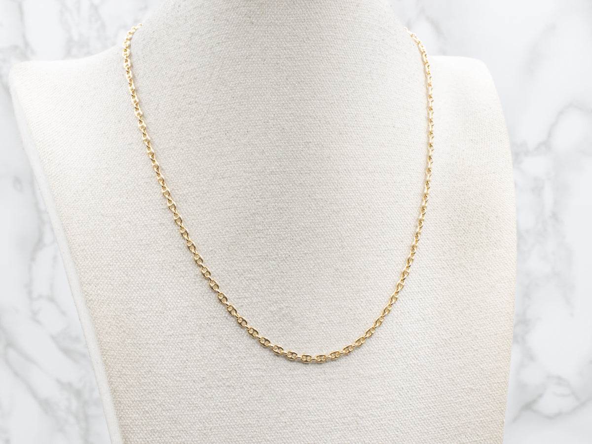 Yellow Gold Mariner's Chain with Spring Ring Clasp