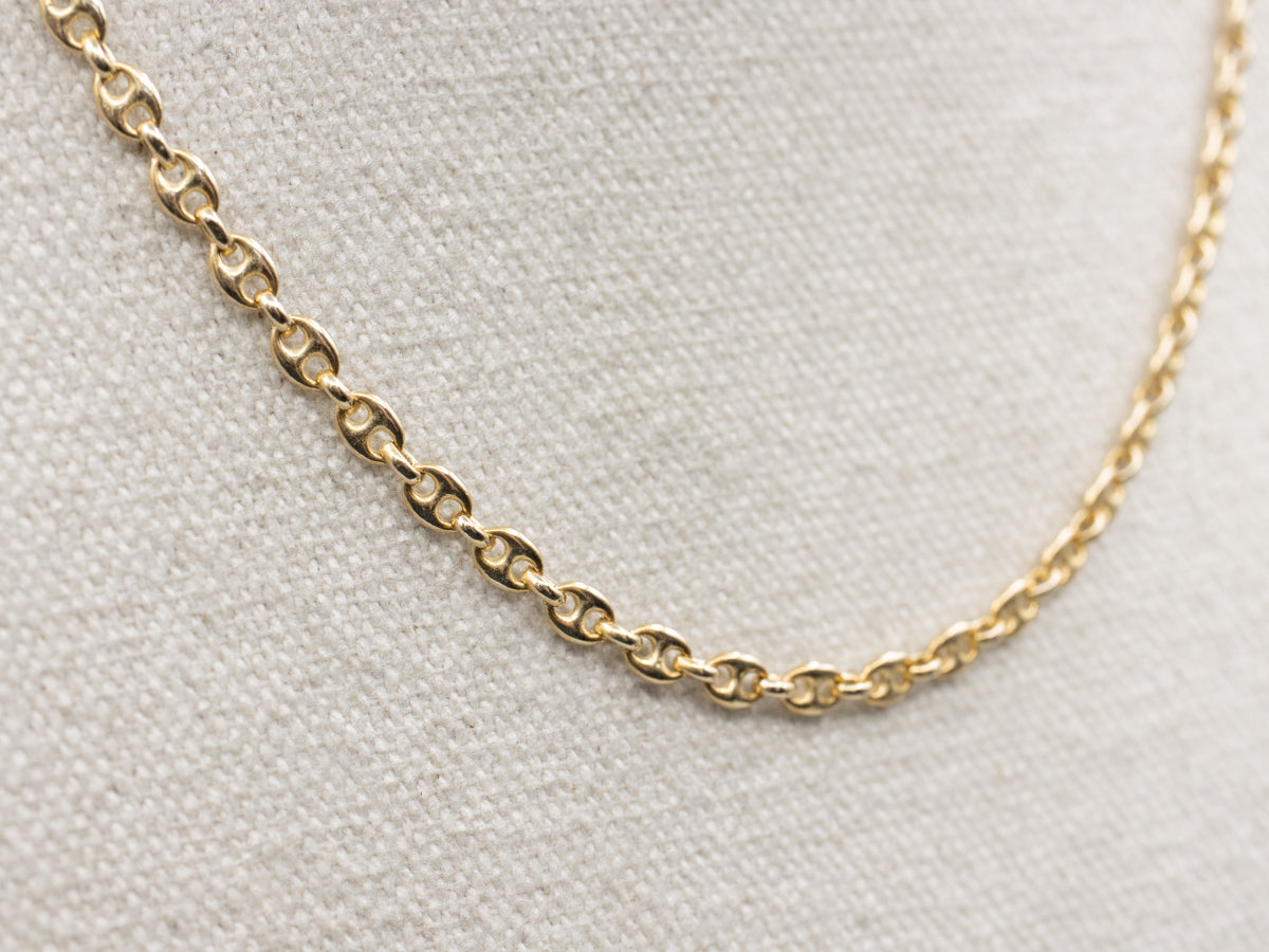 Yellow Gold Mariner's Chain with Spring Ring Clasp