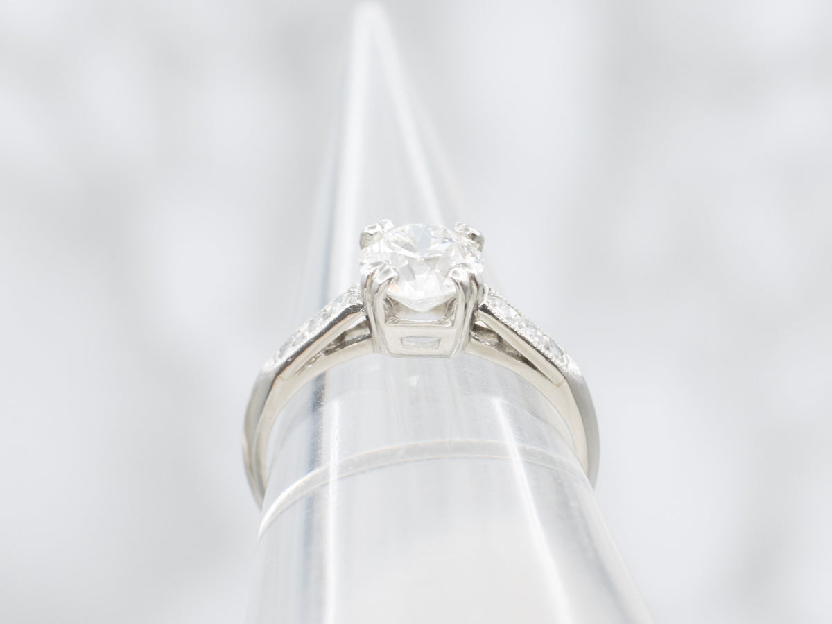 Platinum GIA Certified Diamond Engagement Ring