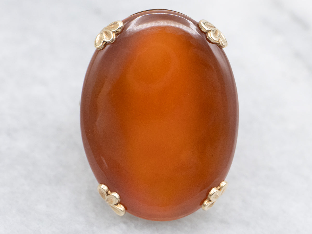 Victorian Revival Ladies Carnelian Ring