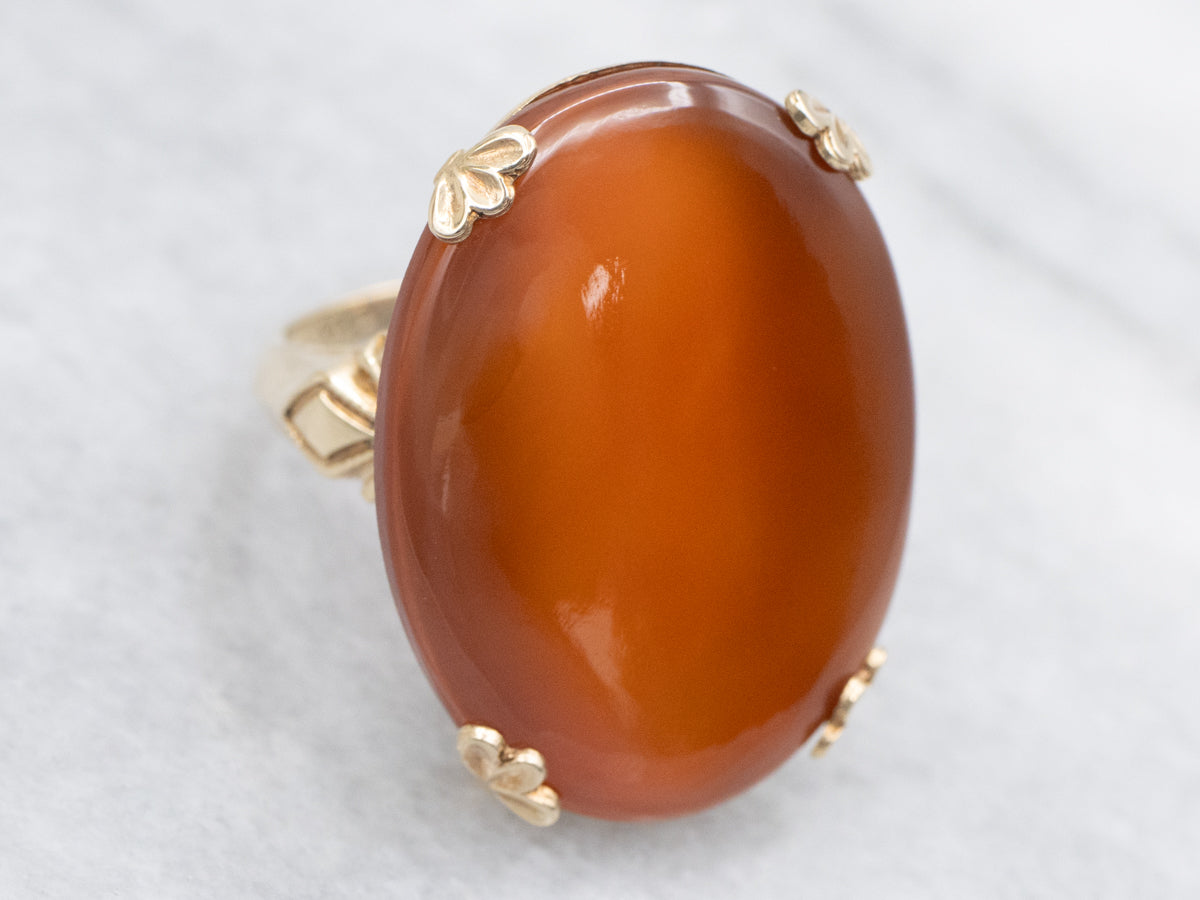 Victorian Revival Ladies Carnelian Ring