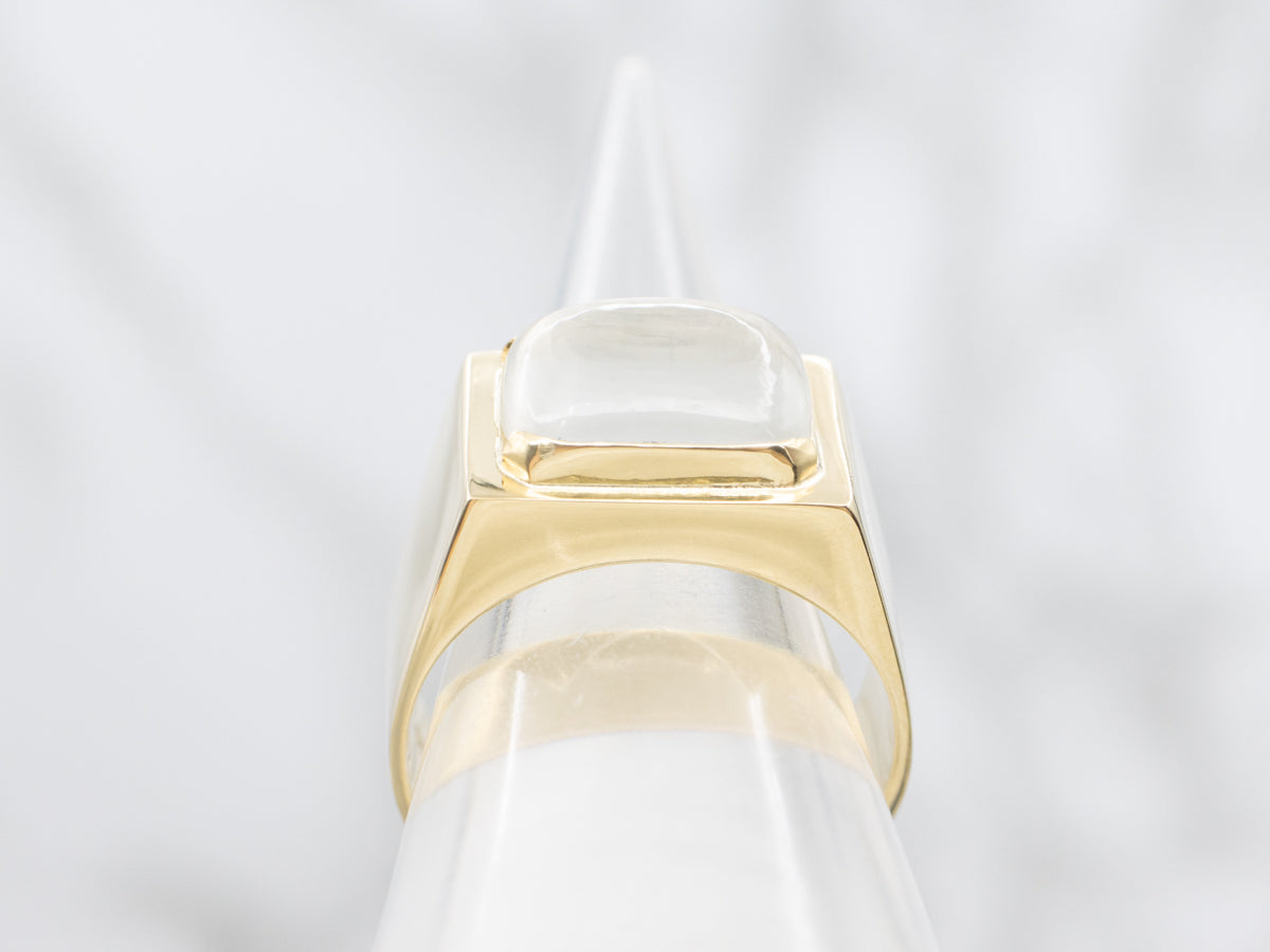 Men's East-To-West Set Moonstone Ring