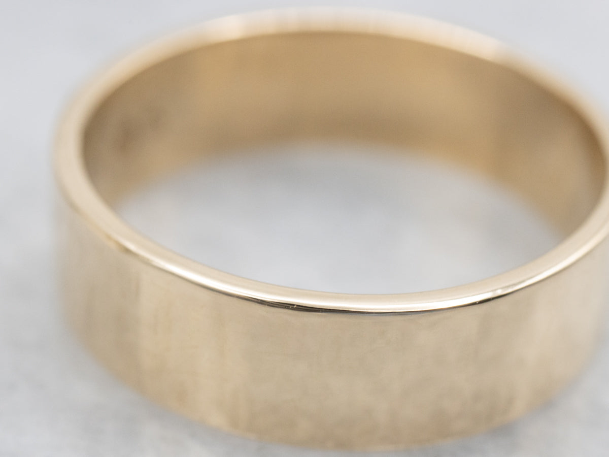 Wide Vintage Gold Band