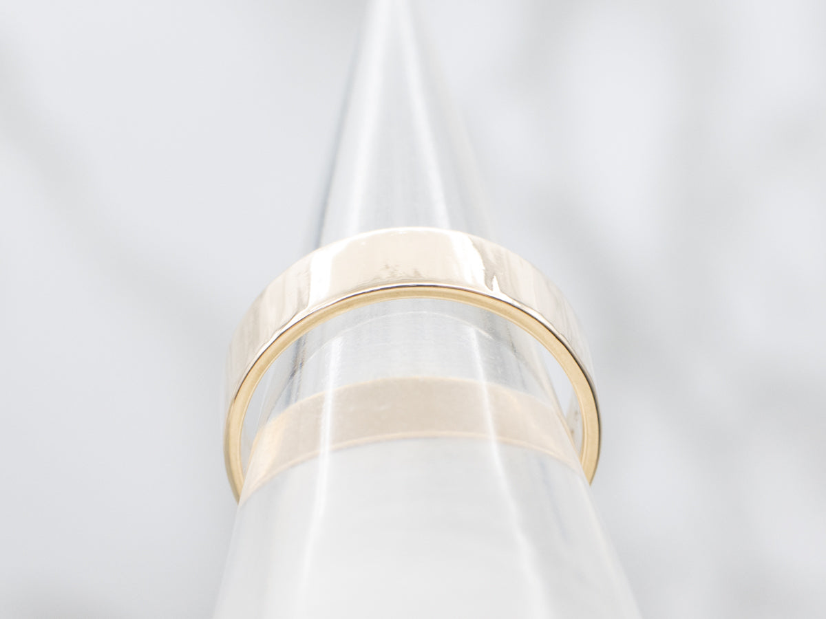 Wide Vintage Gold Band