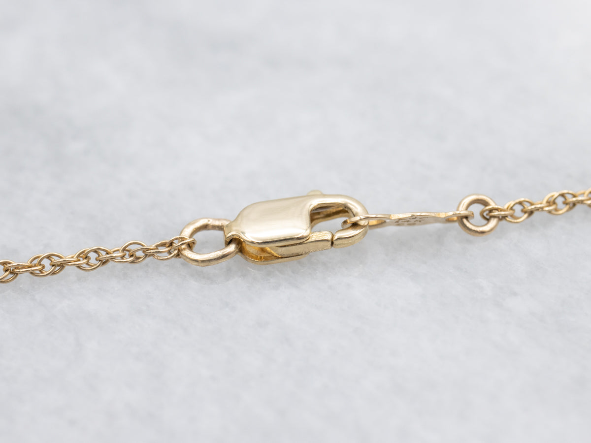 Seed Pearl and Gold Lucky Horseshoe Necklace