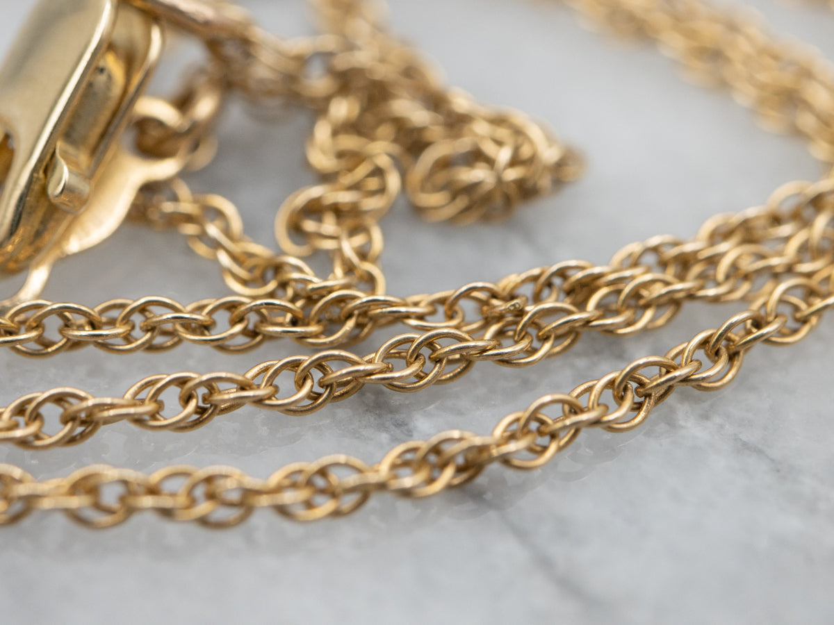 Seed Pearl and Gold Lucky Horseshoe Necklace