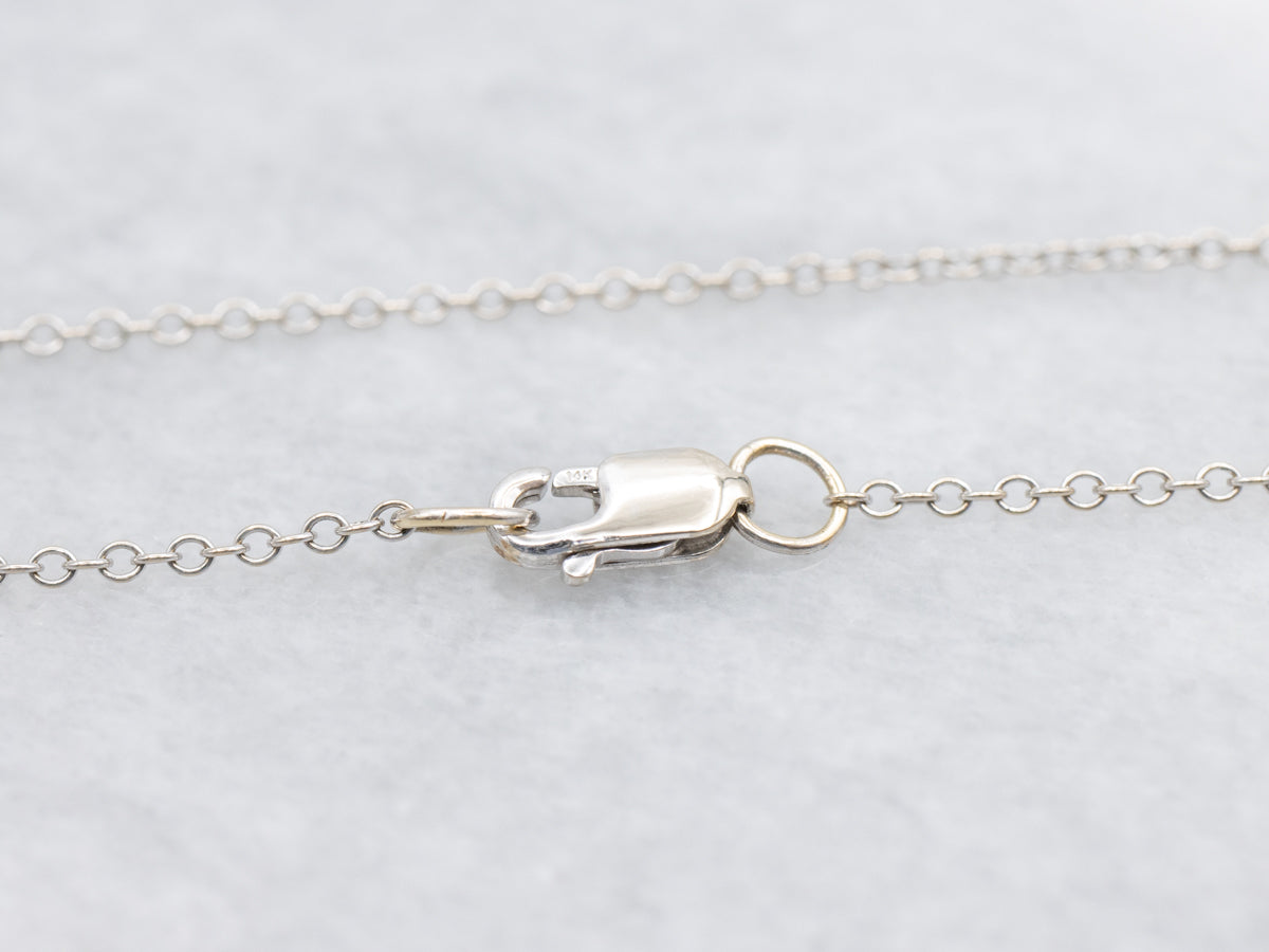 White Gold Cable-Link Chain