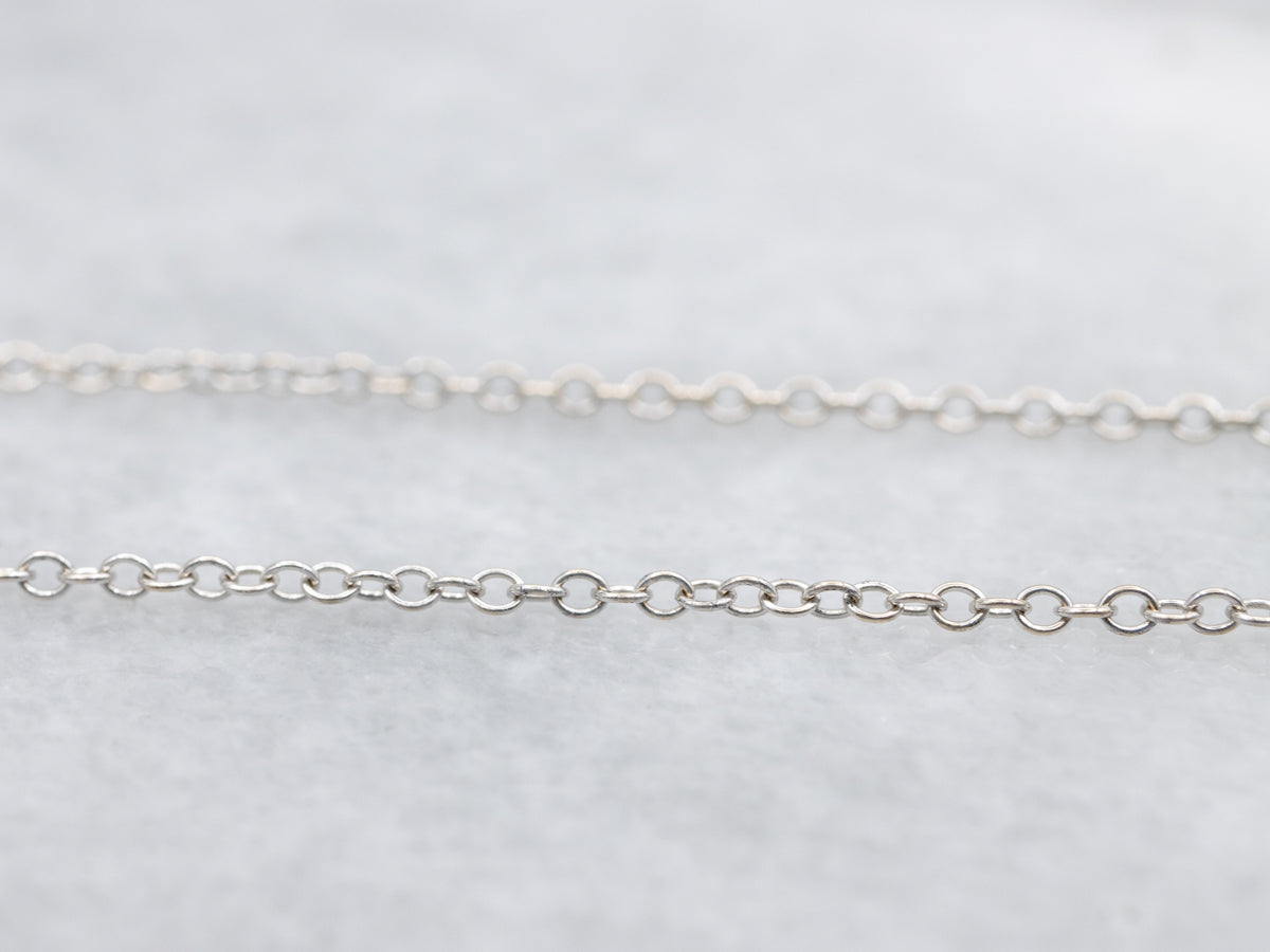 White Gold Cable-Link Chain