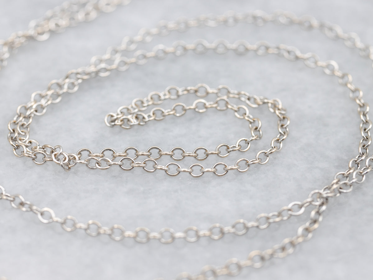 White Gold Cable-Link Chain
