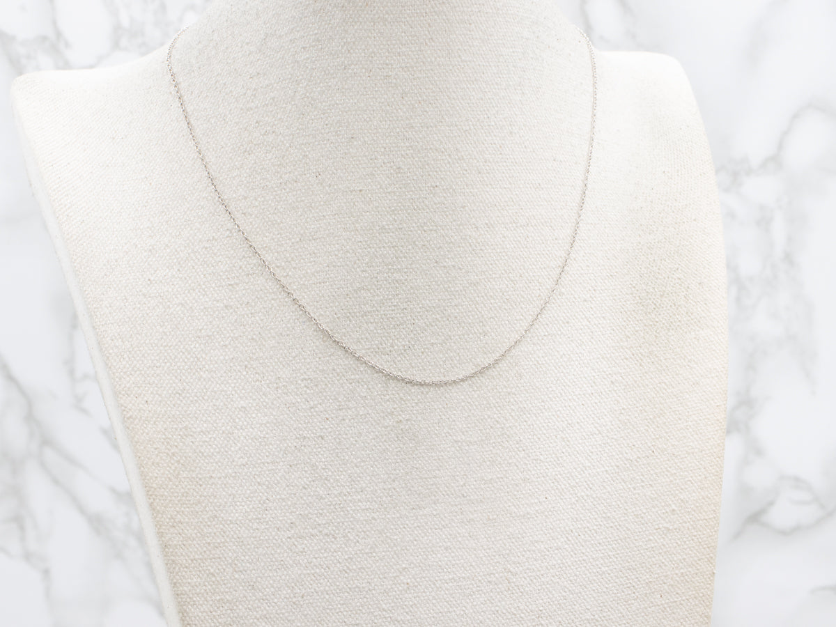 White Gold Cable-Link Chain