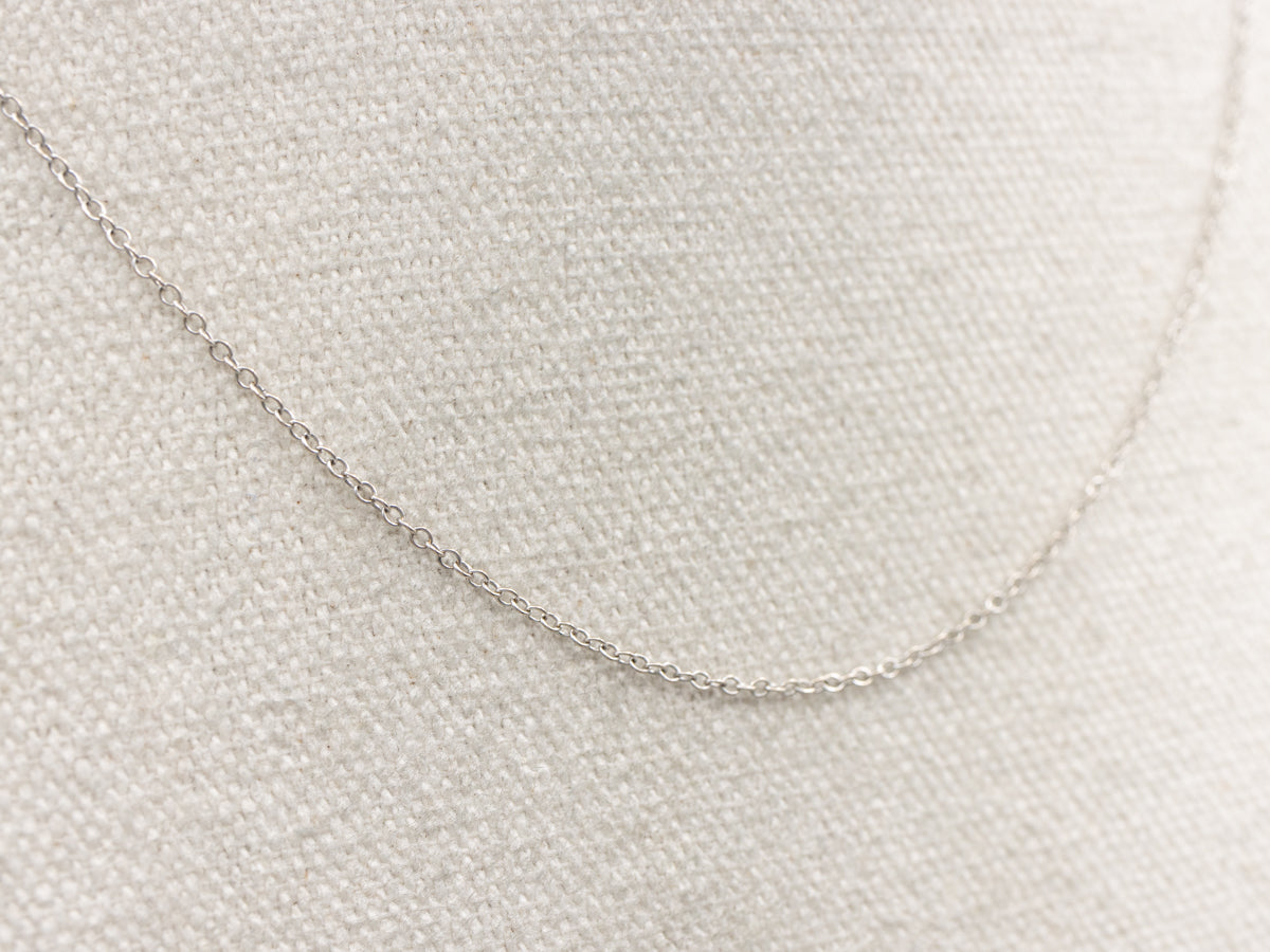 White Gold Cable-Link Chain
