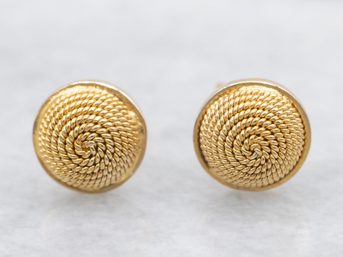 Nautical 18-Karat Gold Stud Earrings