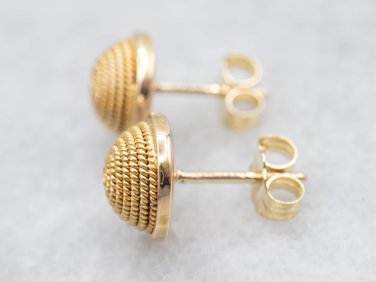 Nautical 18-Karat Gold Stud Earrings