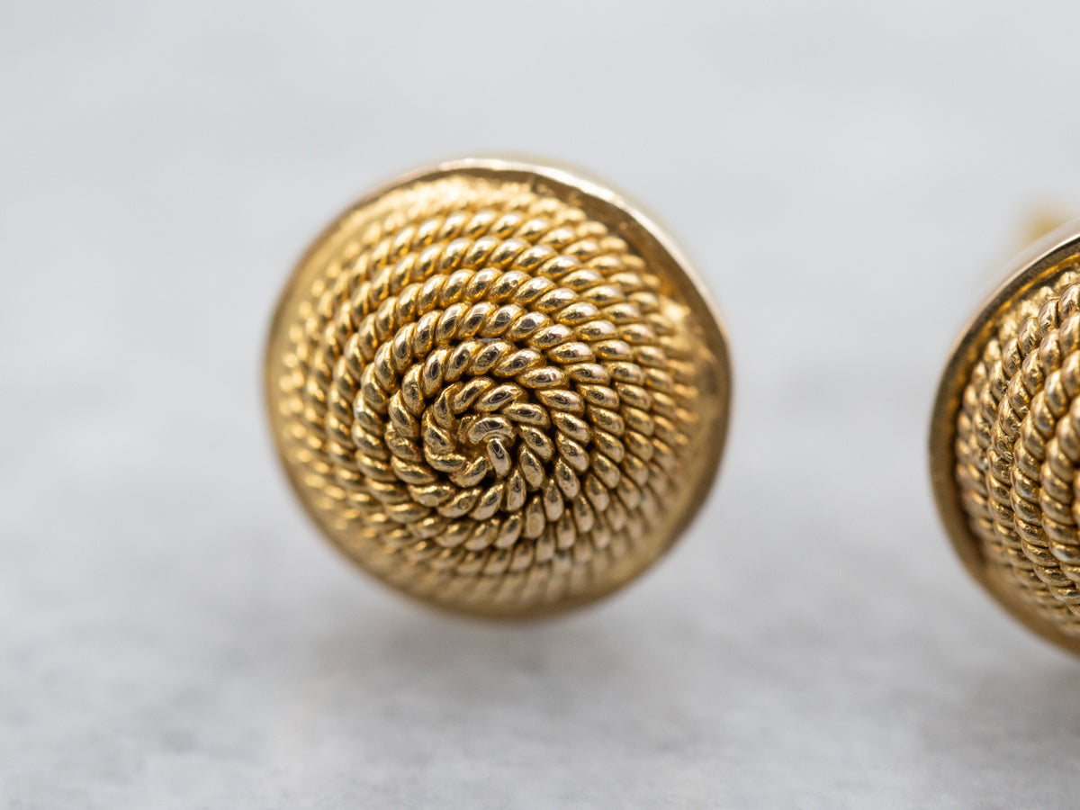 Nautical 18-Karat Gold Stud Earrings