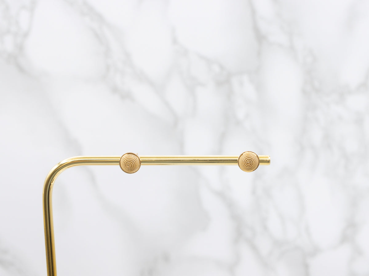 Nautical 18-Karat Gold Stud Earrings