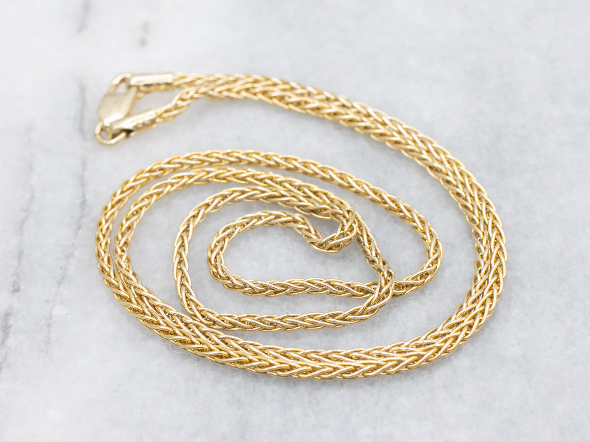 Italian Gold Wheat Chain with Lobster Clasp