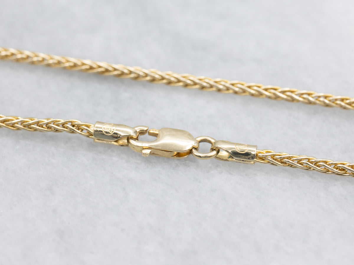 Italian Gold Wheat Chain with Lobster Clasp