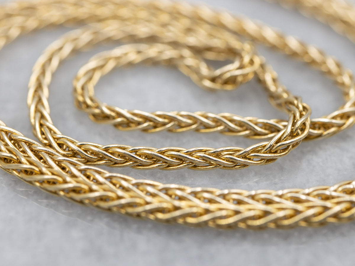 Italian Gold Wheat Chain with Lobster Clasp