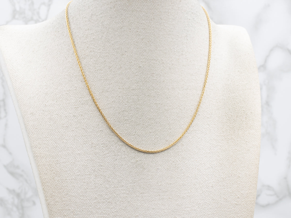 Italian Gold Wheat Chain with Lobster Clasp