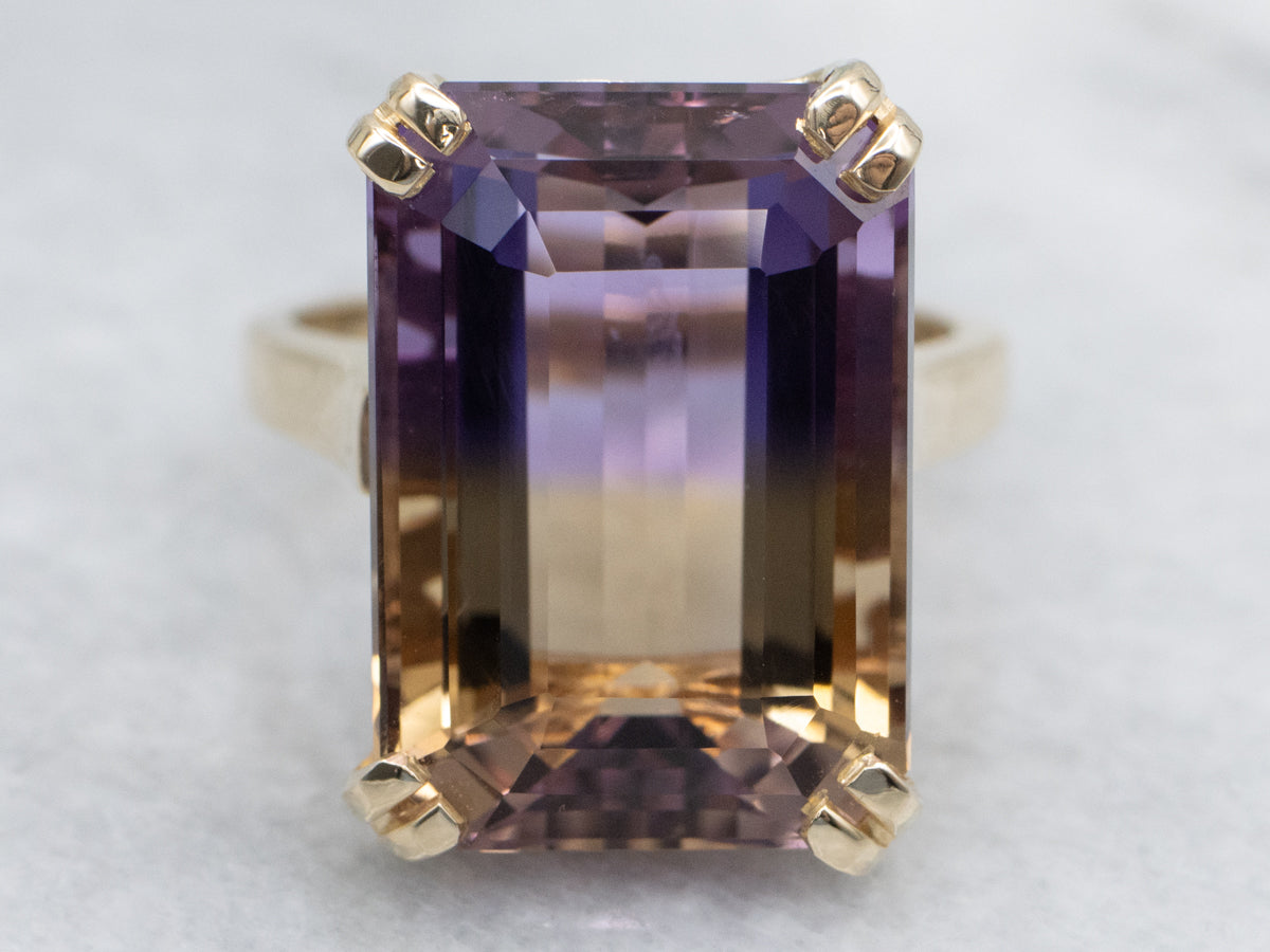 Ametrine Yellow Gold Cocktail Ring