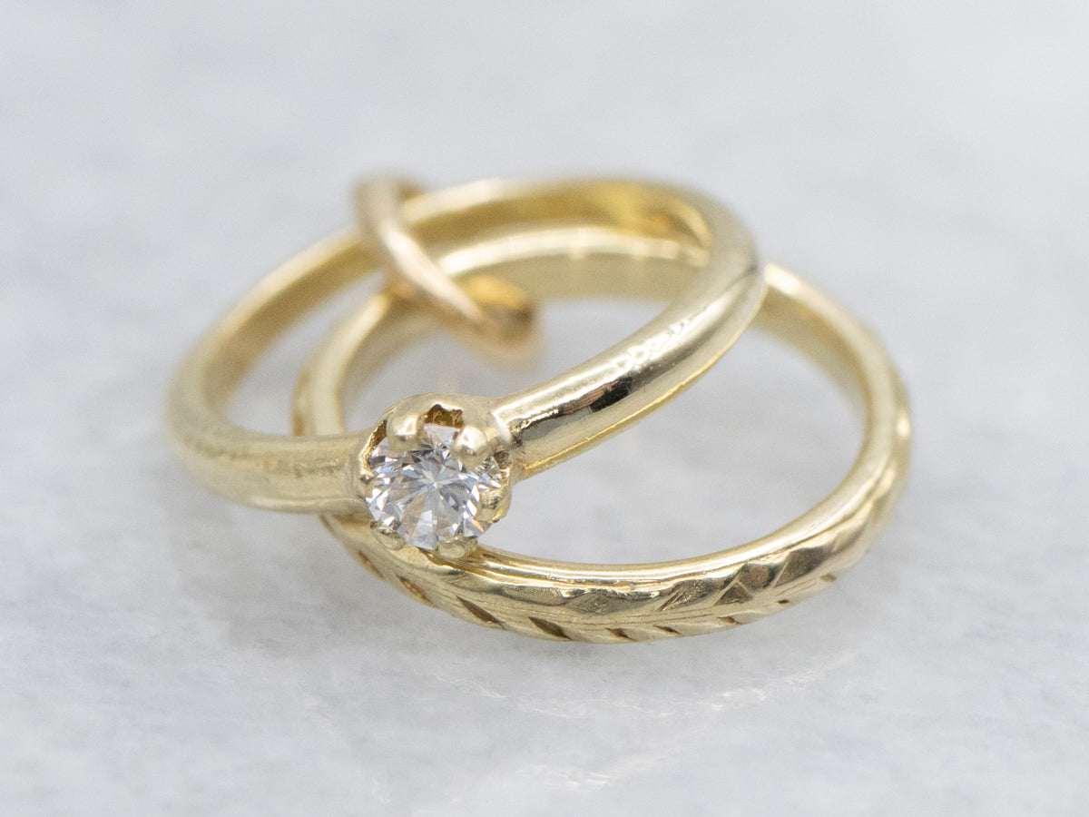 I Do! Vintage Engagement and Wedding Band Charm