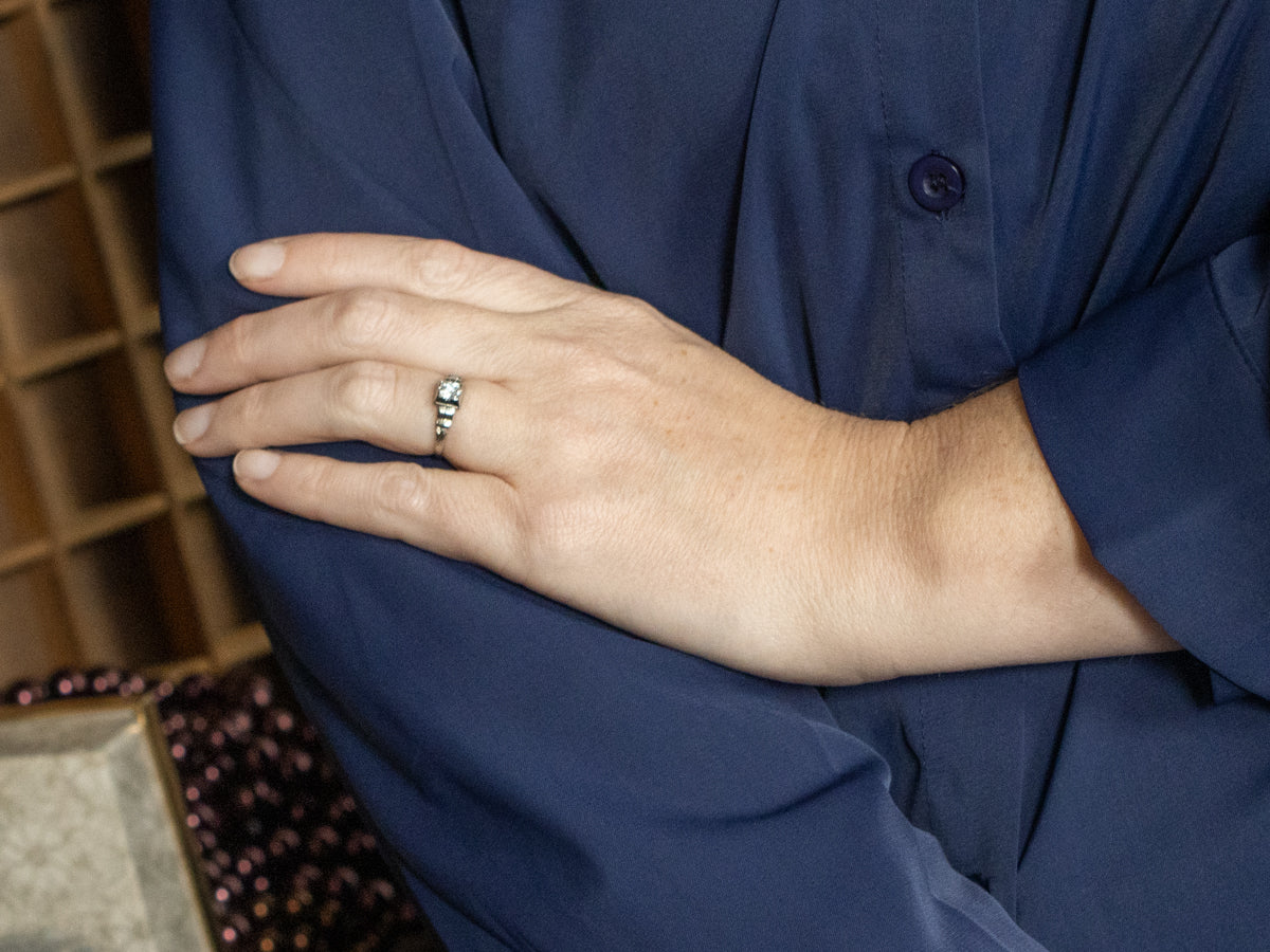 Vintage 1930s Diamond Solitaire Engagement Ring