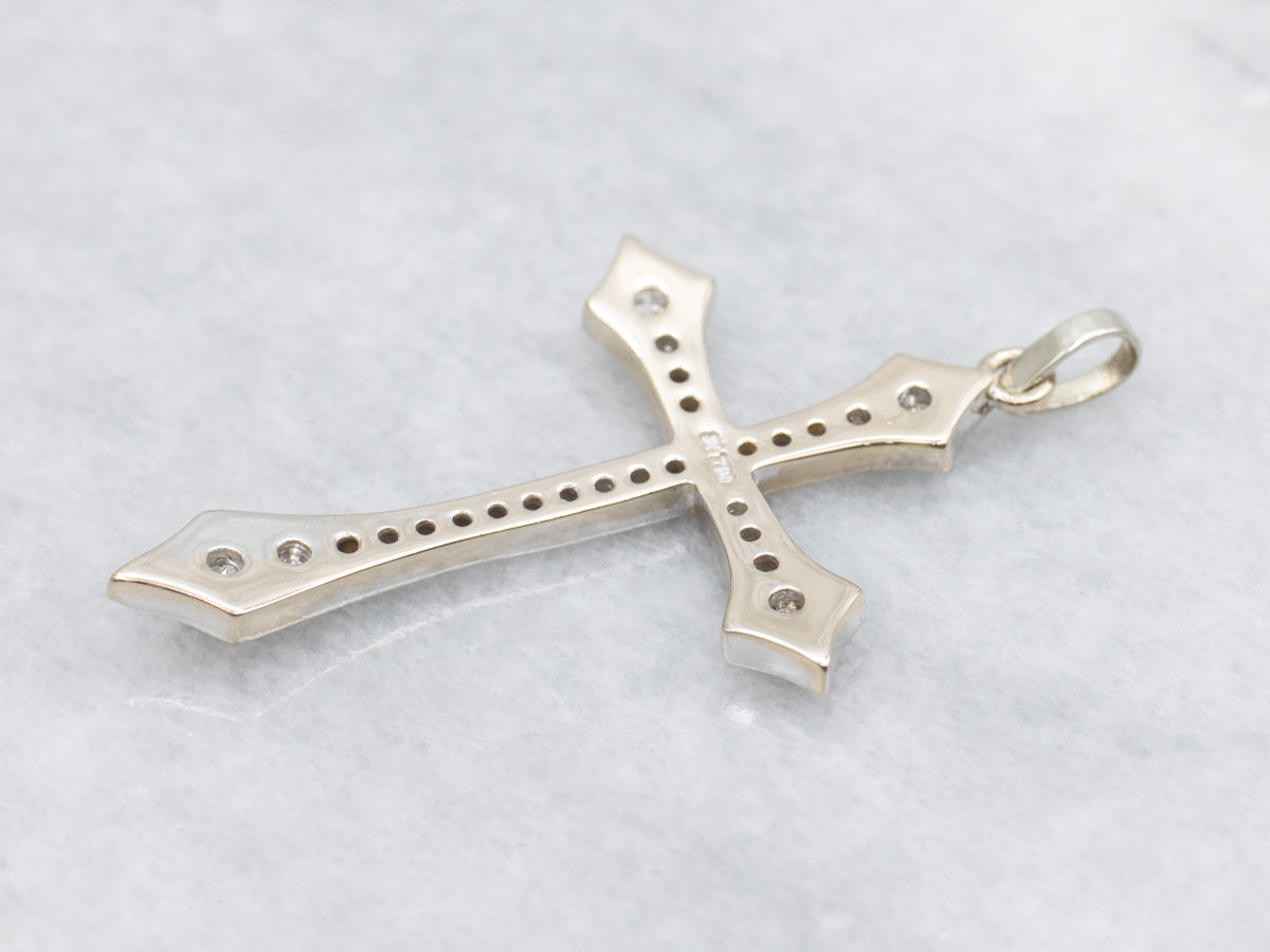 18-Karat Gold and Diamond Cross Pendant