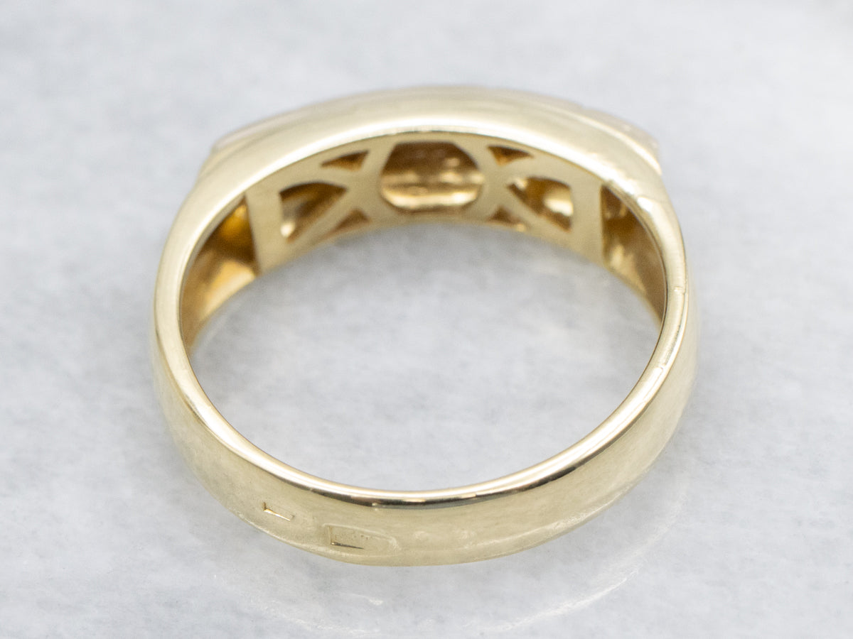 Handsome Retro-Era Diamond Band