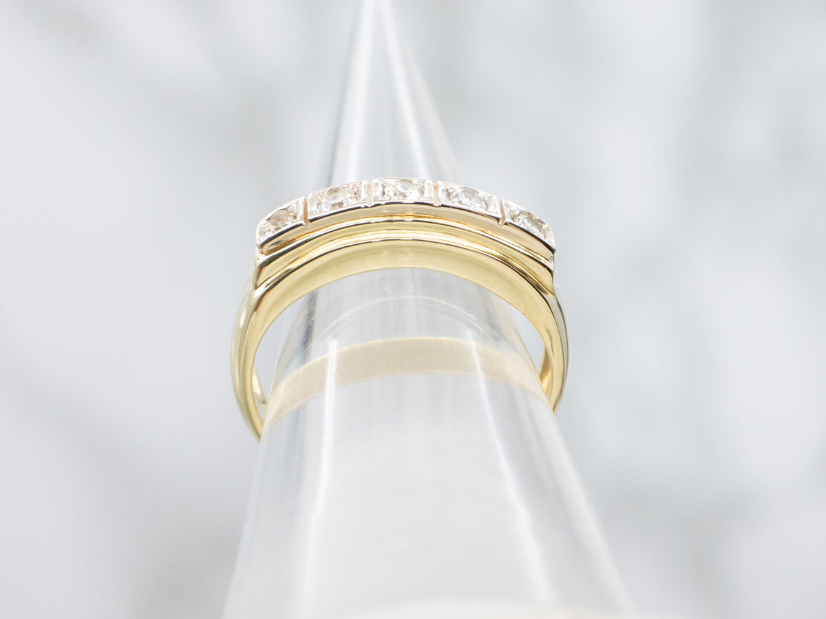 Handsome Retro-Era Diamond Band