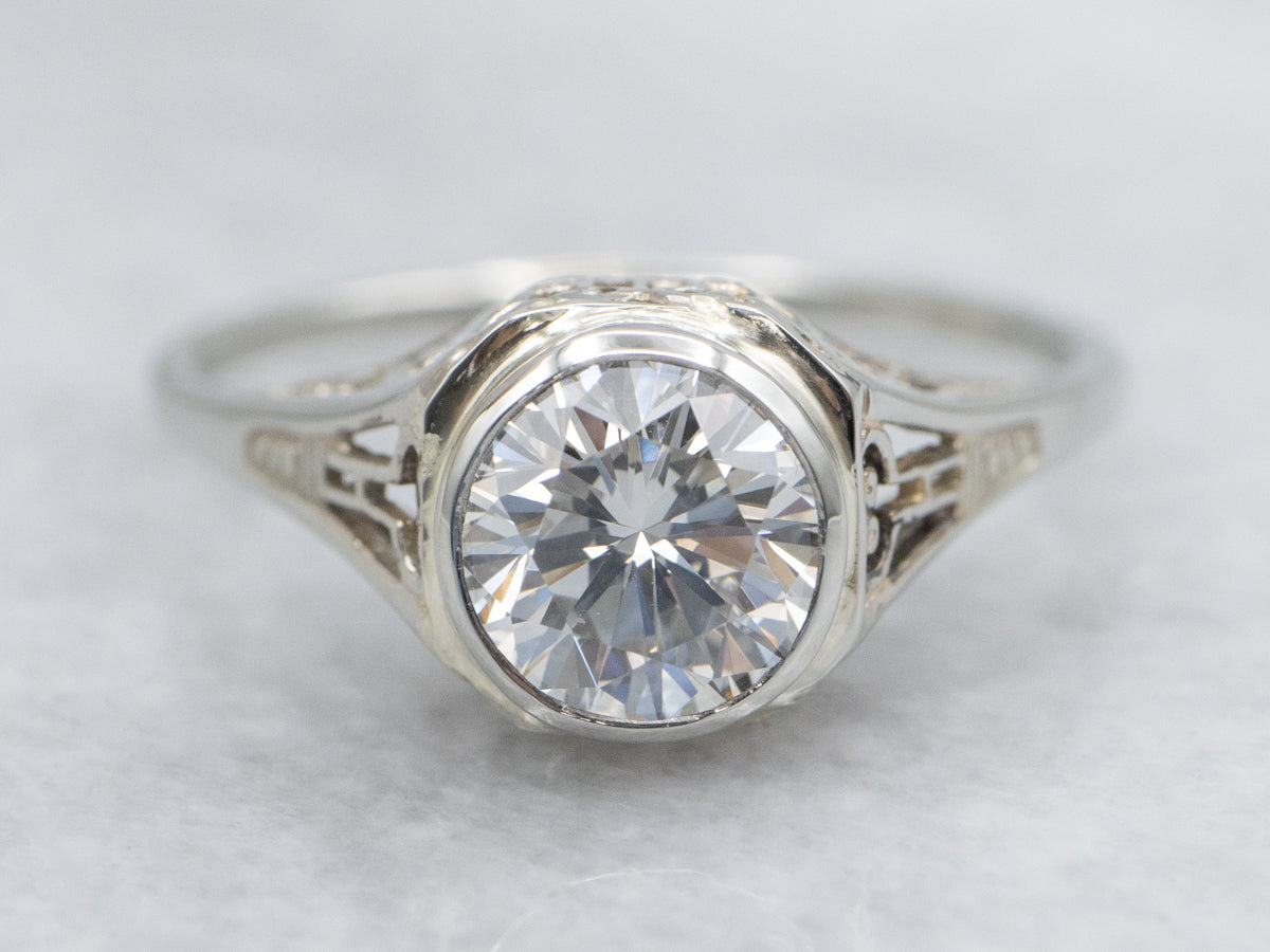 Antique Art Deco Diamond Solitaire Engagement Ring