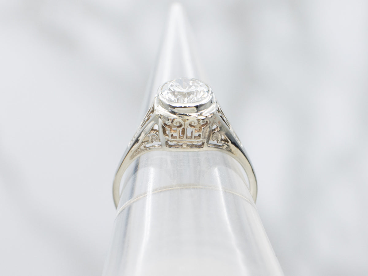 Antique Art Deco Diamond Solitaire Engagement Ring