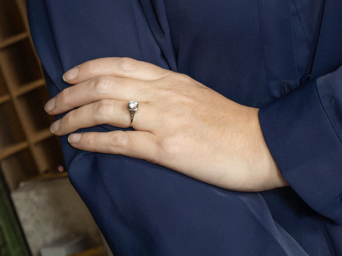 Antique Art Deco Diamond Solitaire Engagement Ring