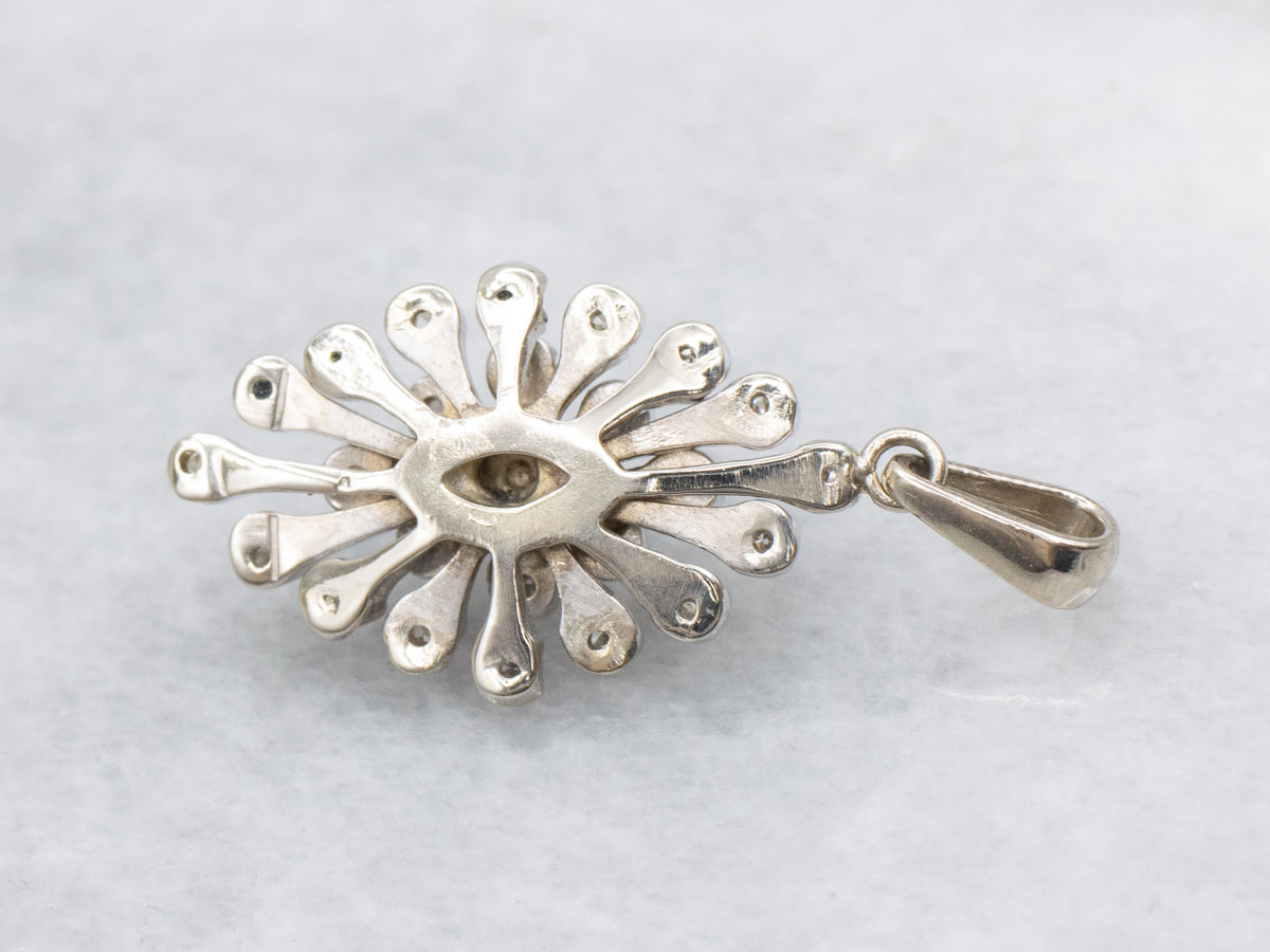 Vintage .30 Carat Diamond Cluster Pendant