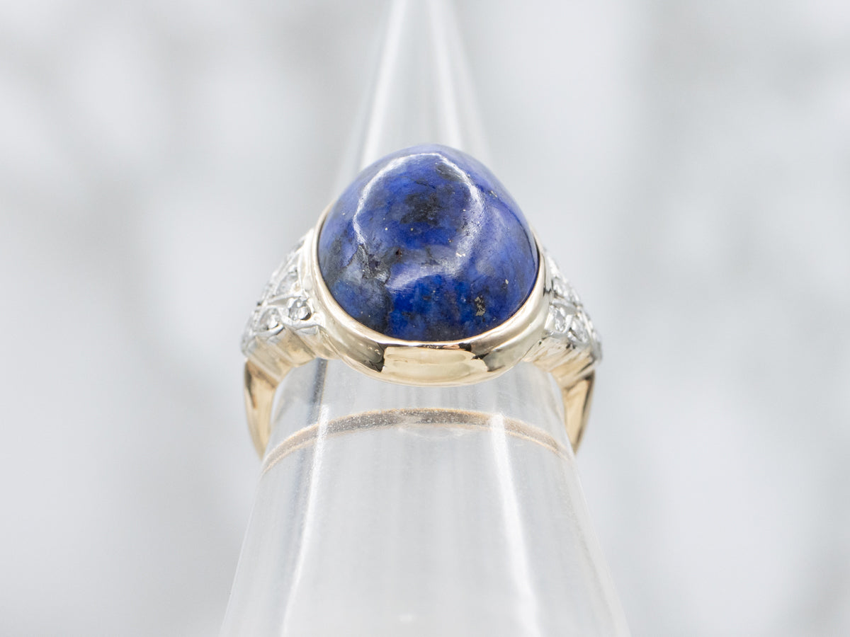 Vintage Lapis Lazuli and Diamond Ring