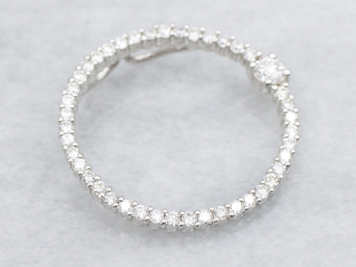 Diamond Circle White Gold Pendant