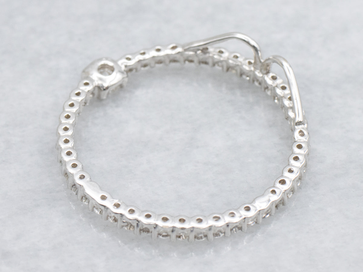 Diamond Circle White Gold Pendant