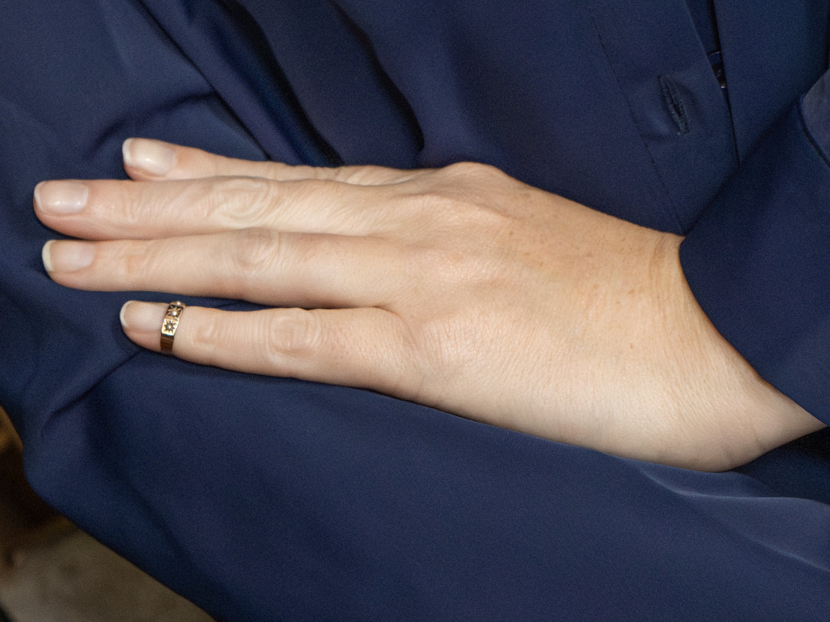 Victorian Gold and Seed Pearl Baptism Band