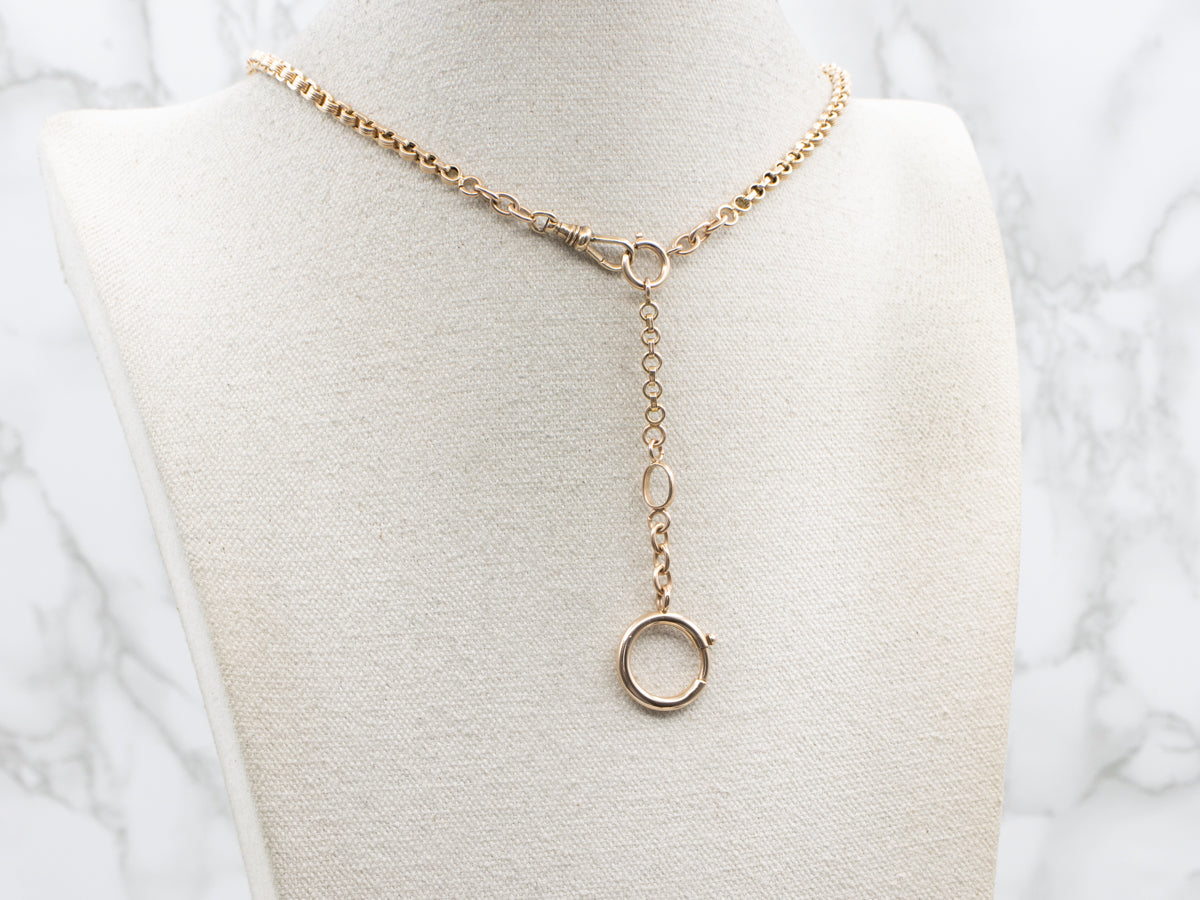 Victorian Gold Single Albert Long Pocket Watch Chain