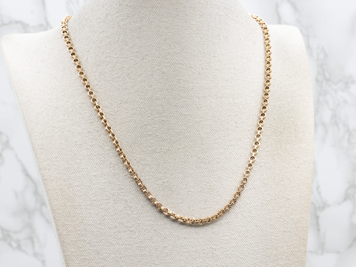 Victorian Gold Single Albert Long Pocket Watch Chain