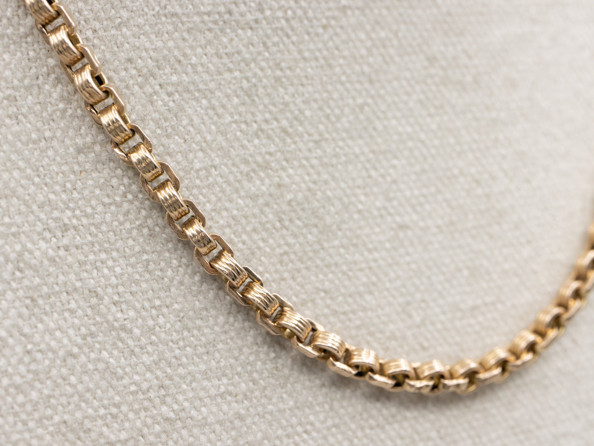 Victorian Gold Single Albert Long Pocket Watch Chain