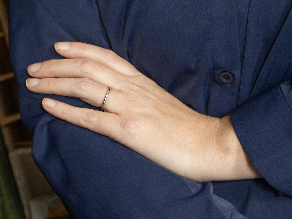 White Gold Rope Twist Band