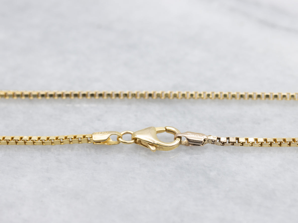 Italian Yellow Gold Box Chain